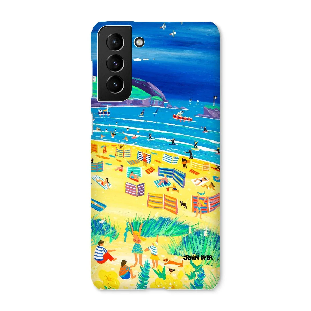 Snap Art Phone Case. Perranporth Beach. Artist John Dyer. Cornwall Art Gallery - Image 42