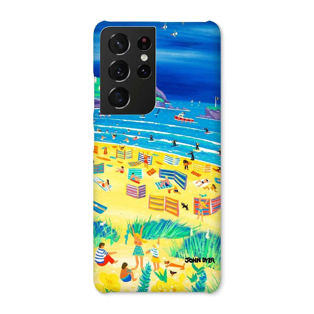 Snap Art Phone Case. Perranporth Beach. Artist John Dyer. Cornwall Art Gallery - Image 43