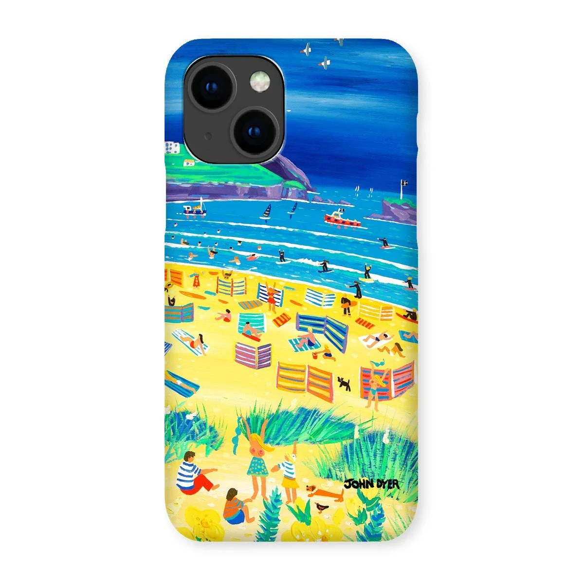 Snap Art Phone Case. Perranporth Beach. Artist John Dyer. Cornwall Art Gallery - Image 44