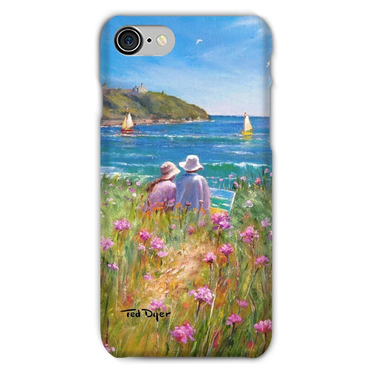Snap Art Phone Case. Sea Pinks and Painters, Falmouth. Artist Ted Dyer. Cornwall Art Gallery - Image 31