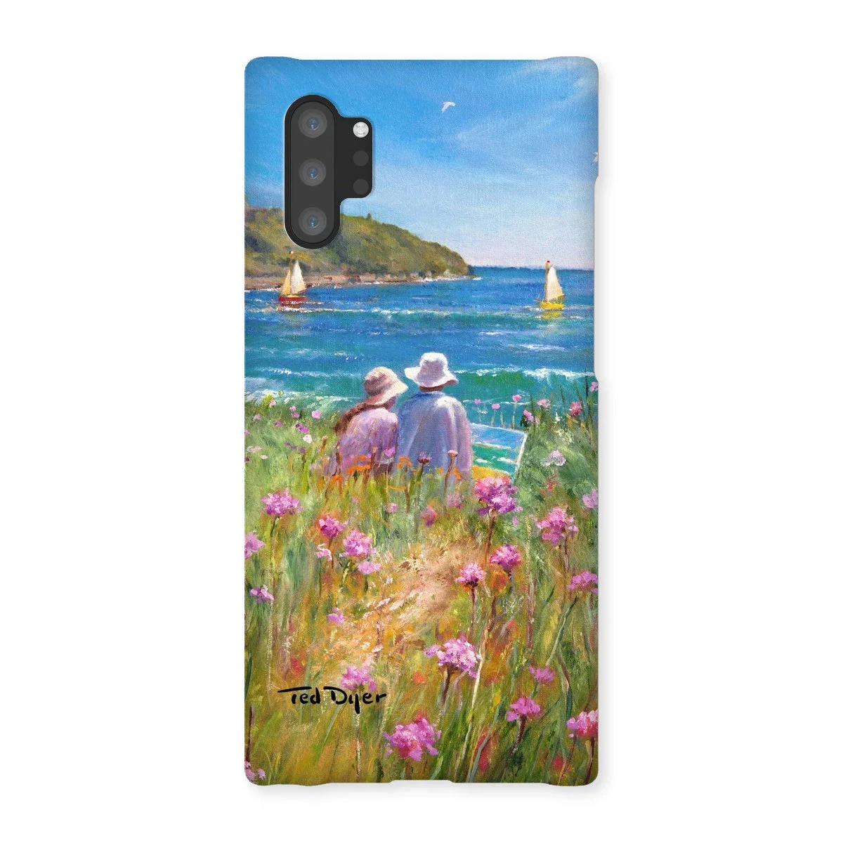 Snap Art Phone Case. Sea Pinks and Painters, Falmouth. Artist Ted Dyer. Cornwall Art Gallery - Image 9