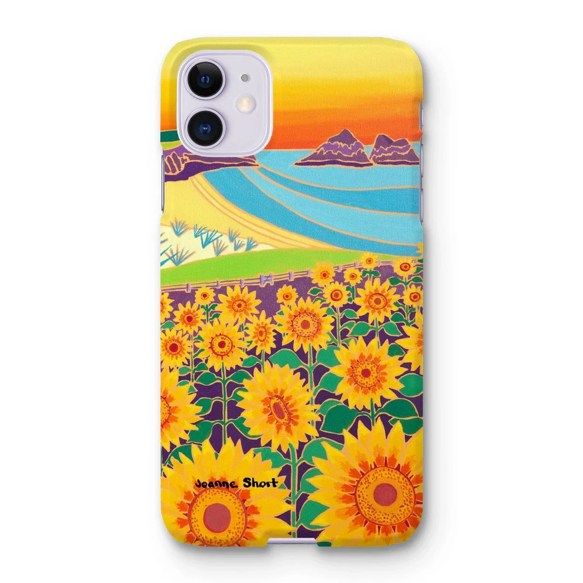 Snap Art Phone Case. Sunflowers, Holywell Bay. Artist Joanne Short. Cornwall Art Gallery - Image 24