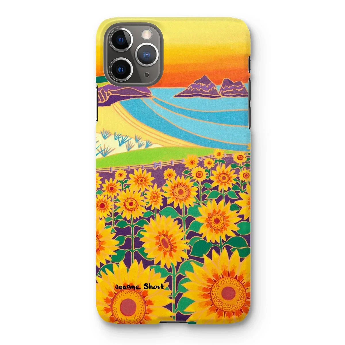 Snap Art Phone Case. Sunflowers, Holywell Bay. Artist Joanne Short. Cornwall Art Gallery - Image 26