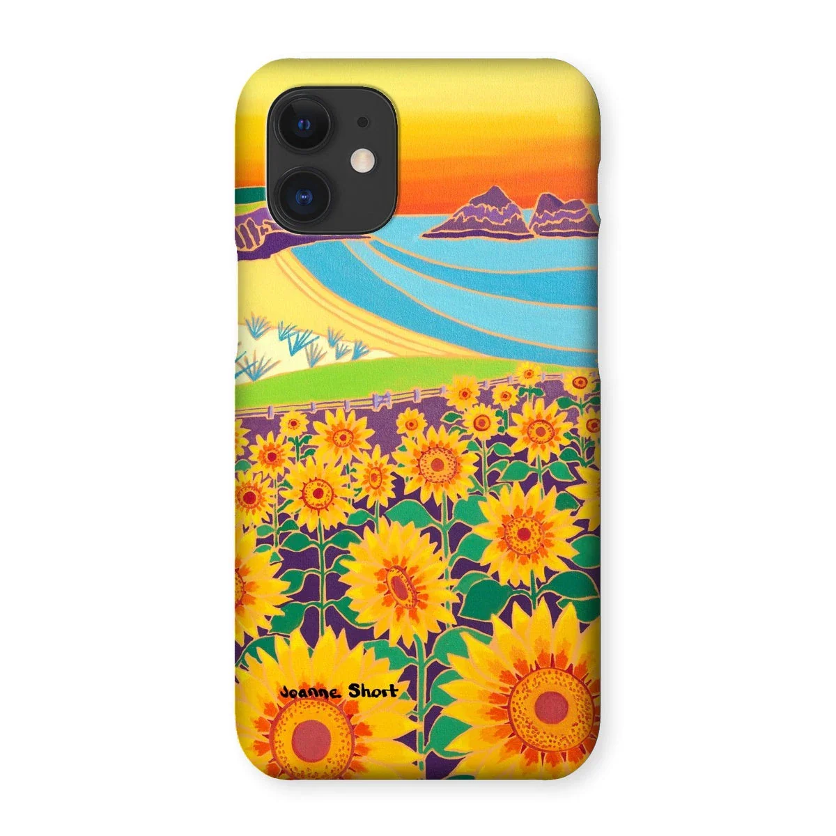 Snap Art Phone Case. Sunflowers, Holywell Bay. Artist Joanne Short. Cornwall Art Gallery - Image 28