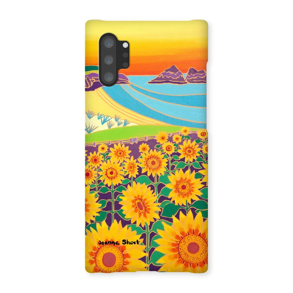 Snap Art Phone Case. Sunflowers, Holywell Bay. Artist Joanne Short. Cornwall Art Gallery - Image 9