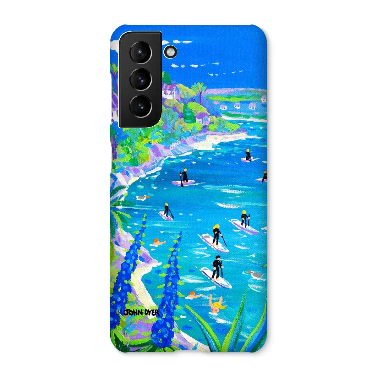 Snap Art Phone Case. SUP Paddleboarding, Gannel Estuary, Newquay. Artist John Dyer. Cornwall Art Gallery - Image 41