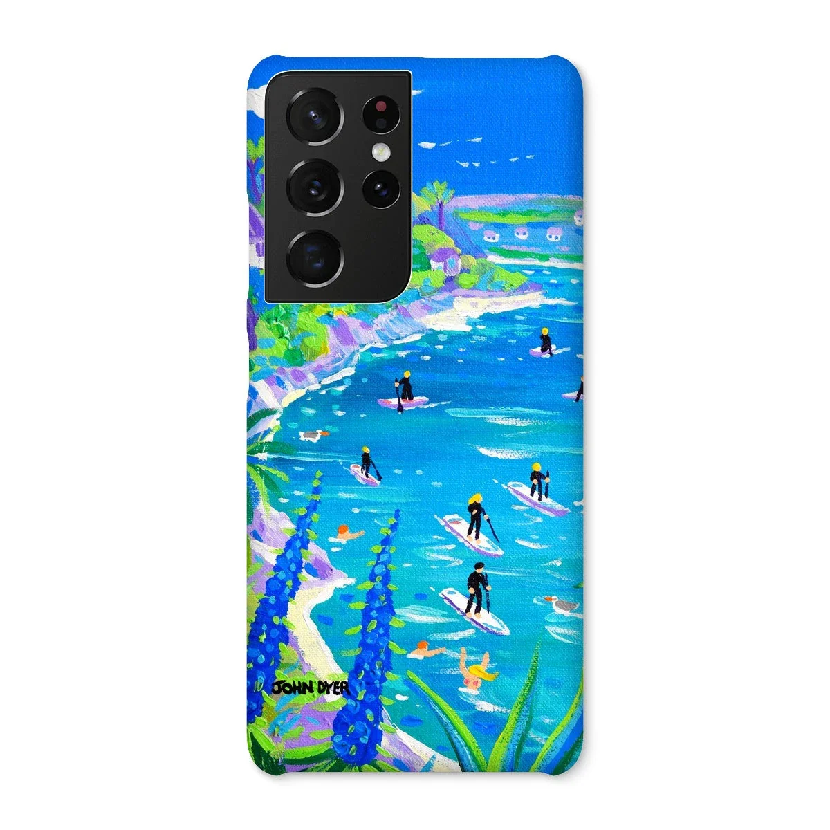 Snap Art Phone Case. SUP Paddleboarding, Gannel Estuary, Newquay. Artist John Dyer. Cornwall Art Gallery - Image 43