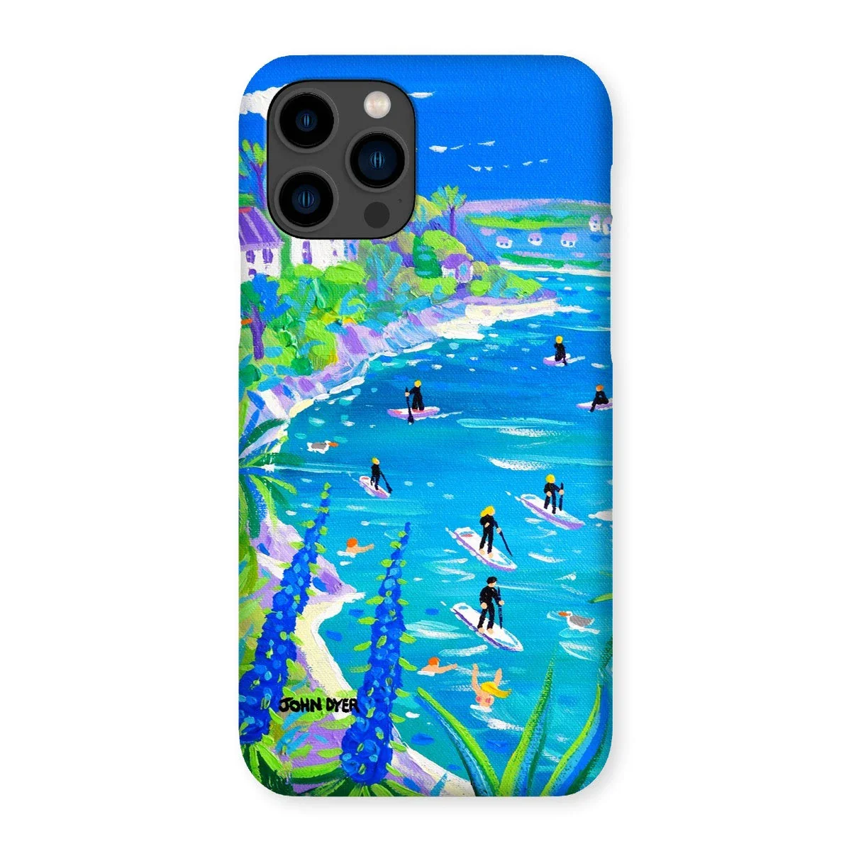 Snap Art Phone Case. SUP Paddleboarding, Gannel Estuary, Newquay. Artist John Dyer. Cornwall Art Gallery - Image 45