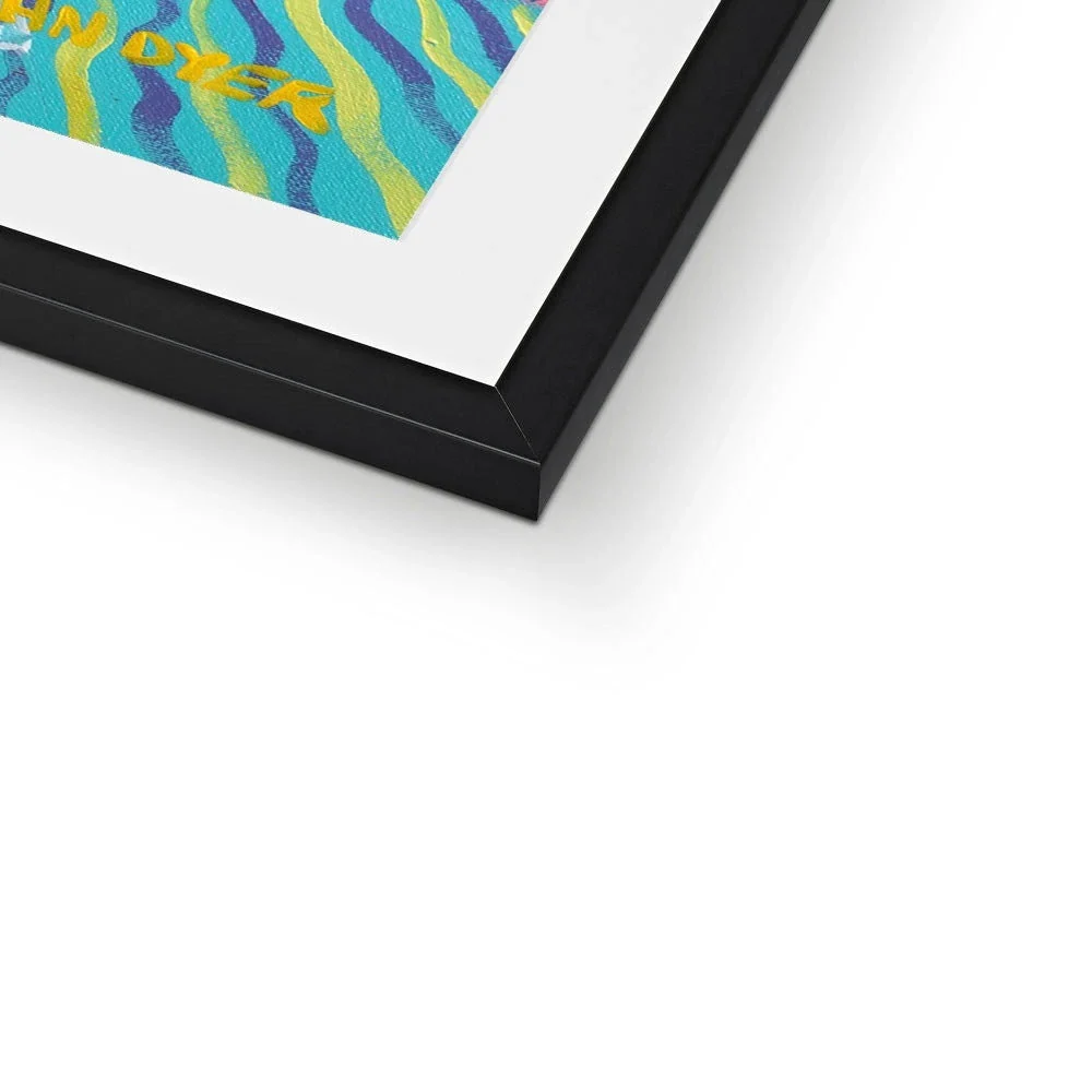 John Dyer Framed Open Edition Cornish Fine Art Beach Print. 'Snoozing Cat on the Chair, St Ives'. Cornwall Art Gallery - Image 7