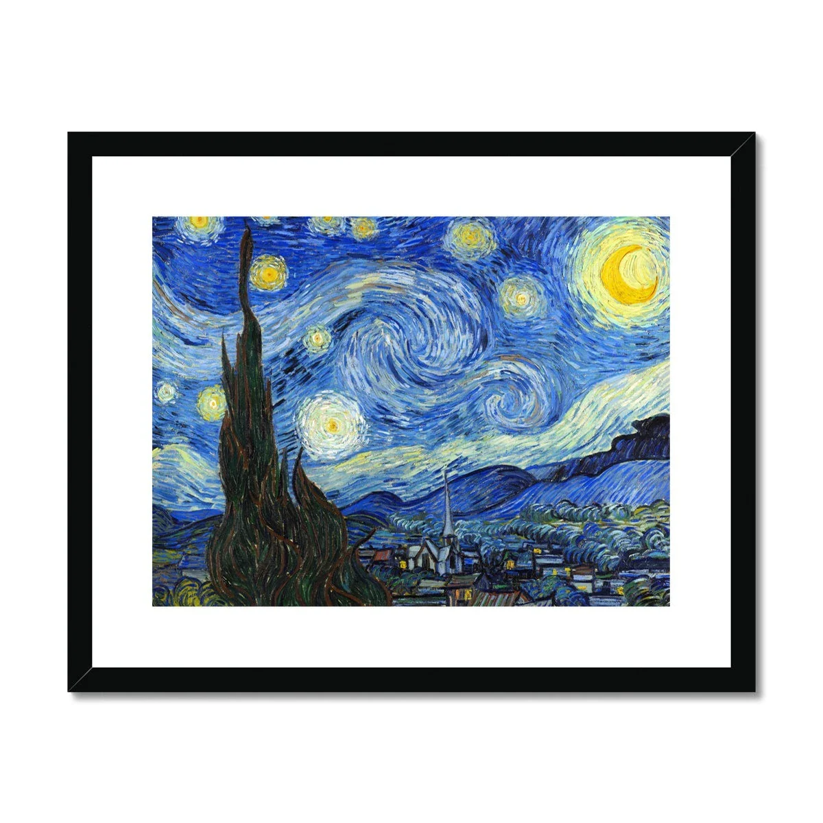 Vincent Van Gogh Framed Open Edition Art Print. 'Starry Night'. Art Gallery Historic Art - Image 2