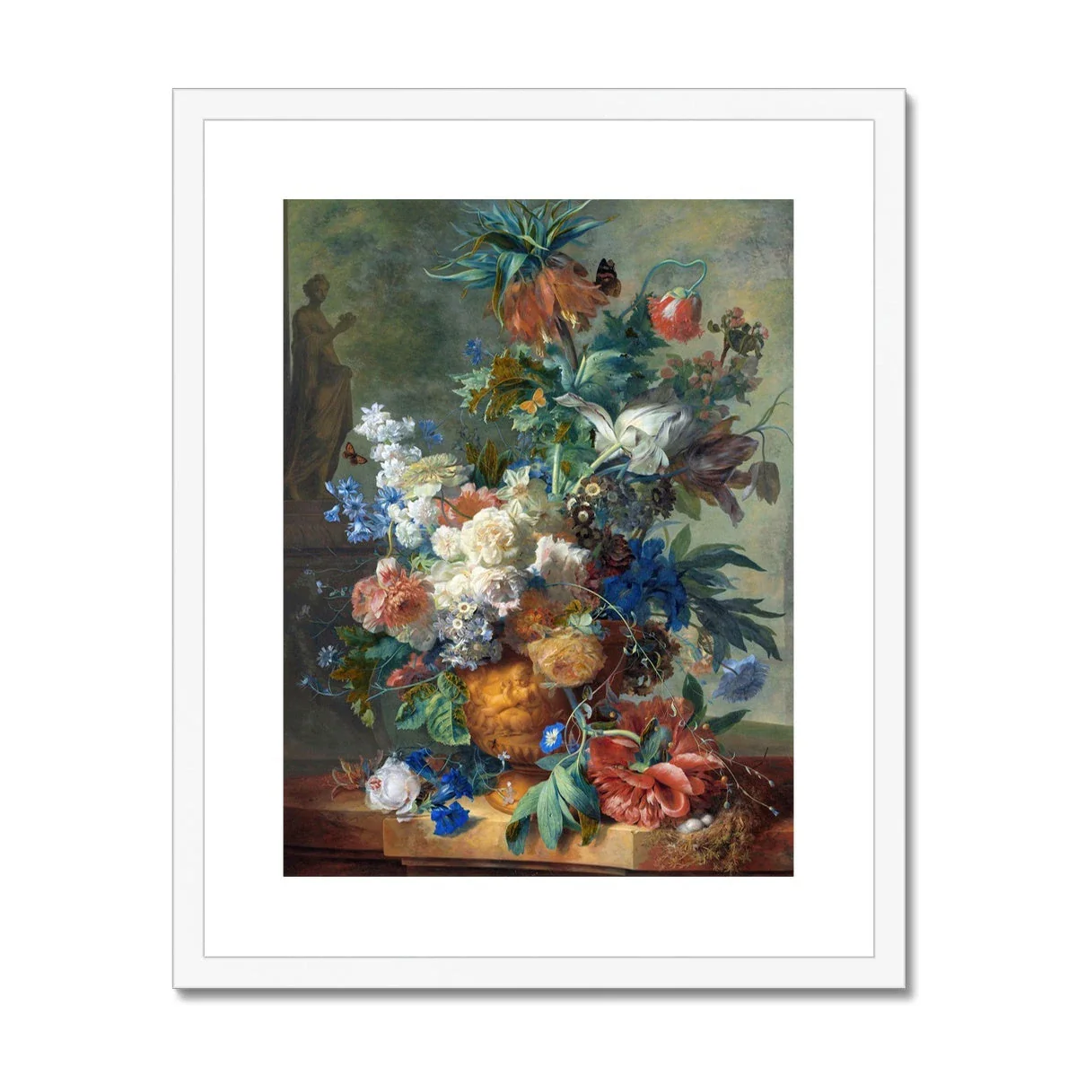 Jan van Huysum Framed Open Edition Art Print. 'Still Life with Flowers'. Garden Art Gallery Historic Art