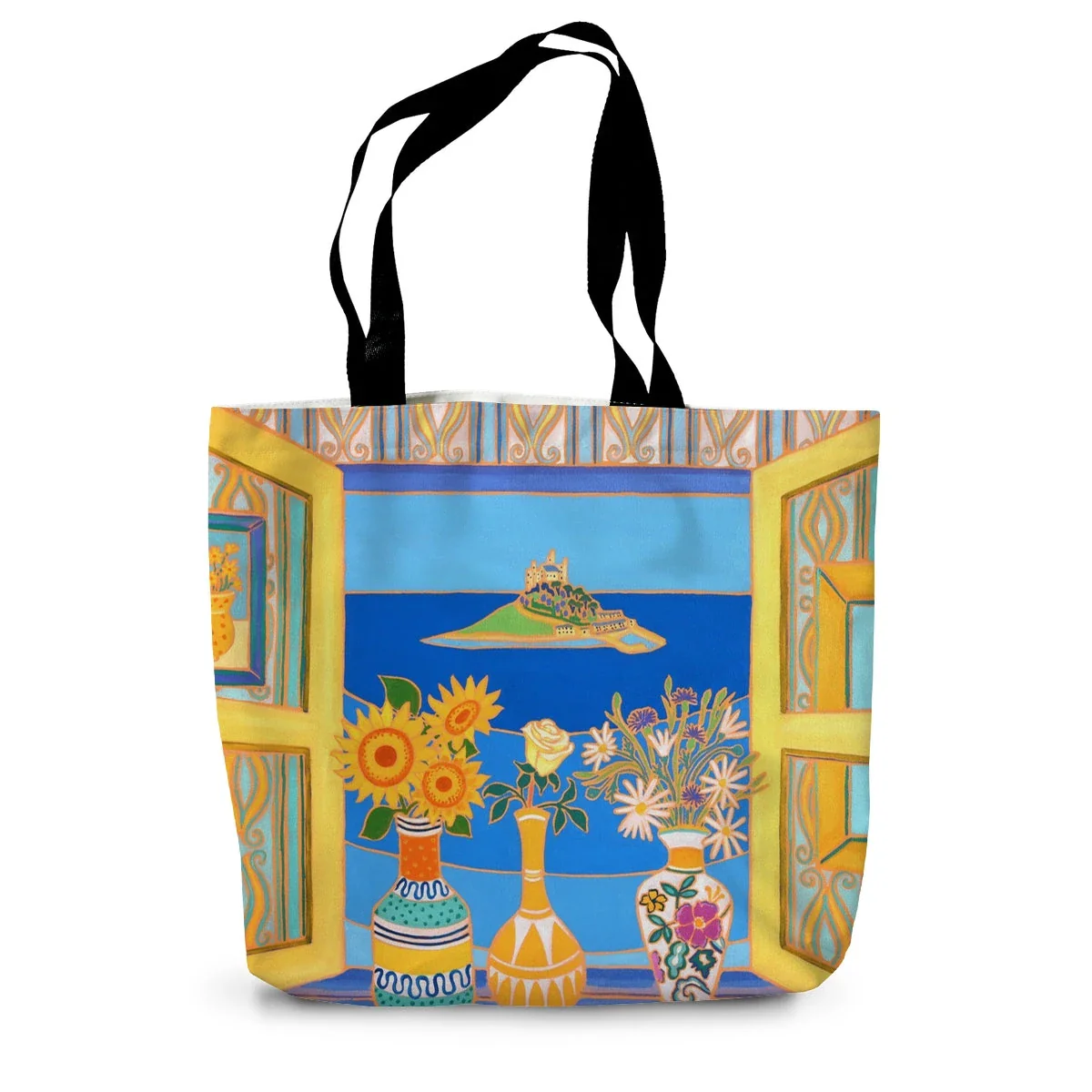 Summer Blooms, St Michael's Mount Cornwall by Joanne Short Canvas Tote Bag - Image 2
