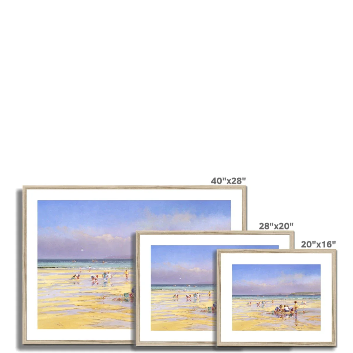 Ted Dyer Framed Open Edition Cornish Fine Art Beach Print. 'Summer Days, St Ives'. Cornwall Art Gallery - Image 6