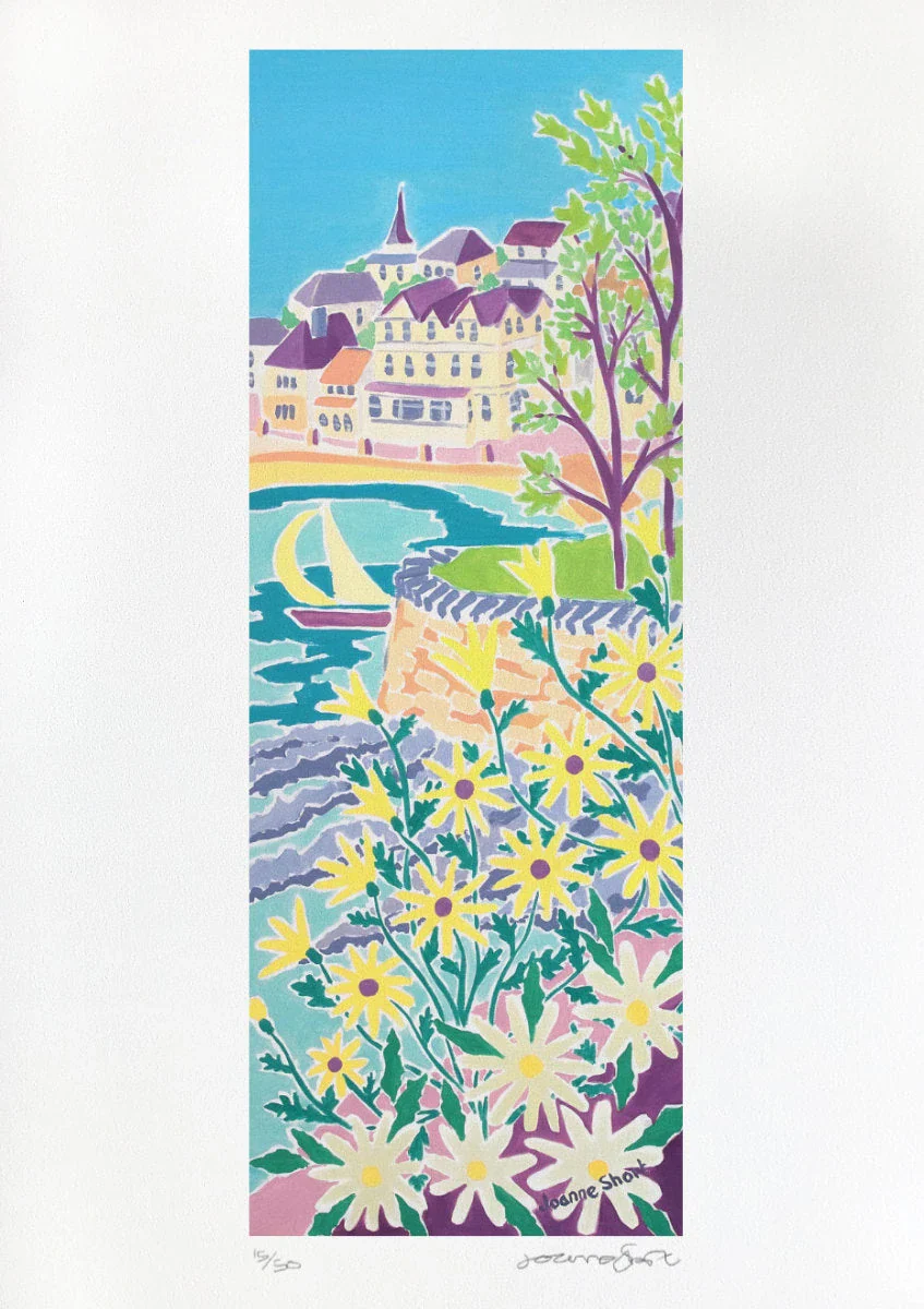 Signed Limited Edition Print by Cornish Artist Joanne Short. 'Summer Sunshine, St Mawes'. Cornwall Art Gallery Print - Image 2