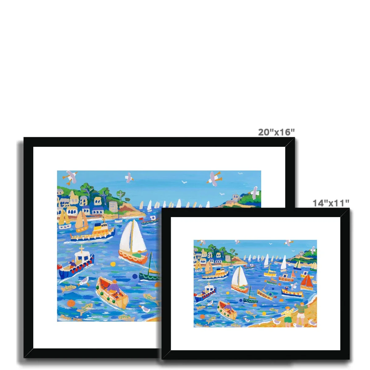 John Dyer Framed Open Edition Cornish Fine Art Print. 'Sunday Sailing, Fowey'. Cornwall Art Gallery - Image 11