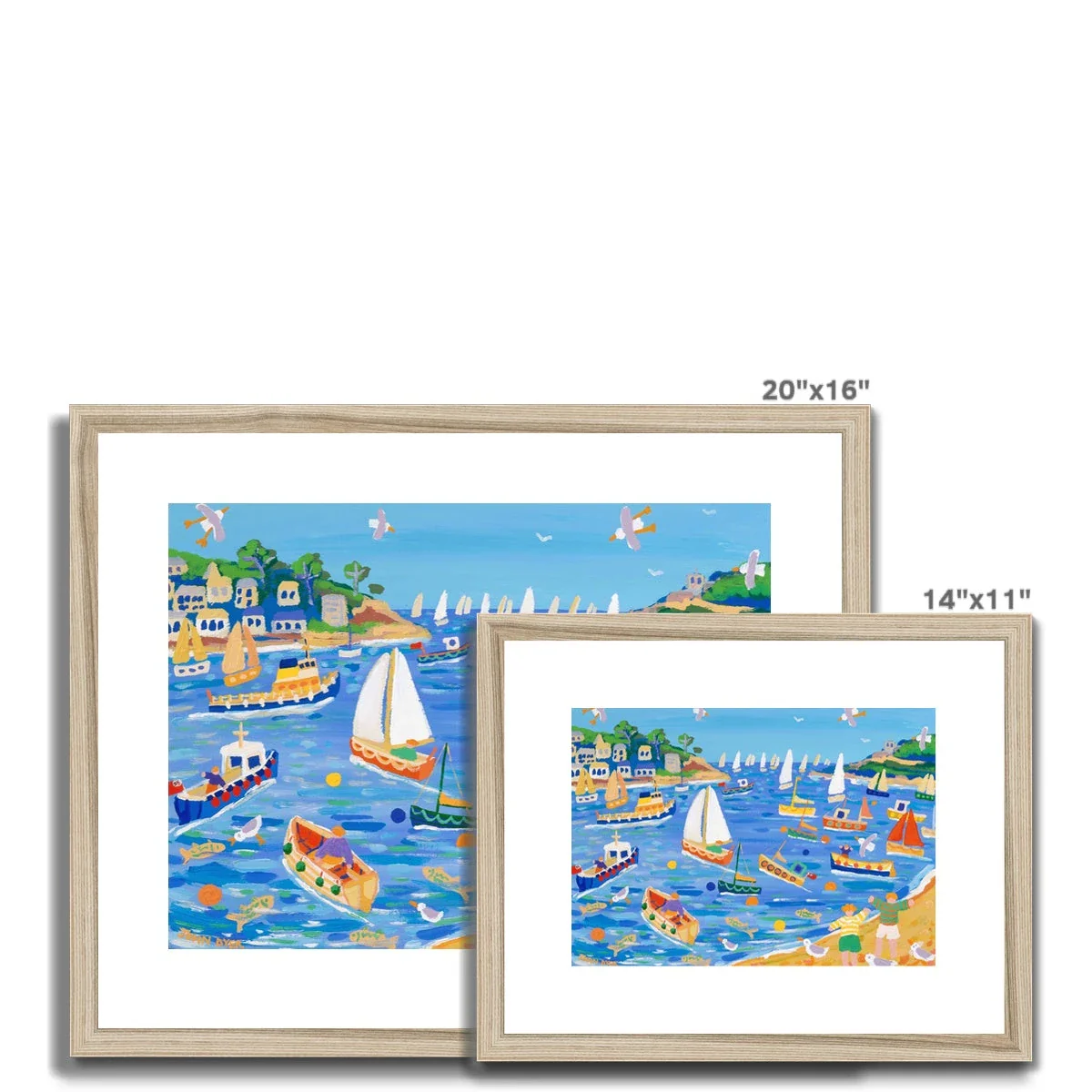 John Dyer Framed Open Edition Cornish Fine Art Print. 'Sunday Sailing, Fowey'. Cornwall Art Gallery - Image 12