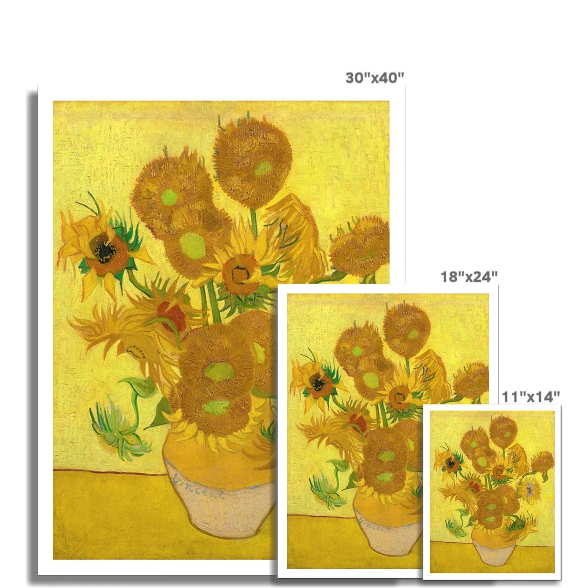 'Sunflowers' by Vincent Van Gogh. Garden Flowers Still Life Open Edition Fine Art Print. Art Gallery Historic Art - Image 3