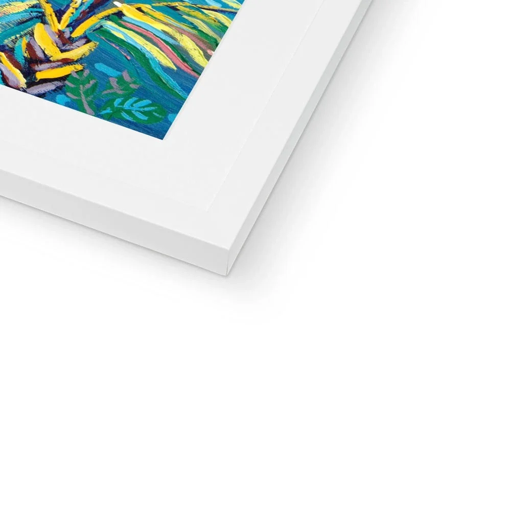John Dyer Framed Open Edition Cornish Art Print. 'Swaying Caribbean Coconuts, Costa Rica'. Caribbean Art Gallery - Image 8