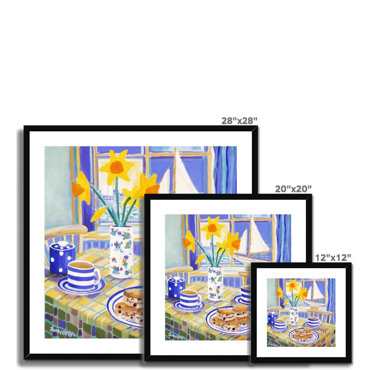 John Dyer Framed Open Edition Still Life Cornish Art Print. 'Tea for Two'. Cornwall Art Gallery - Image 6