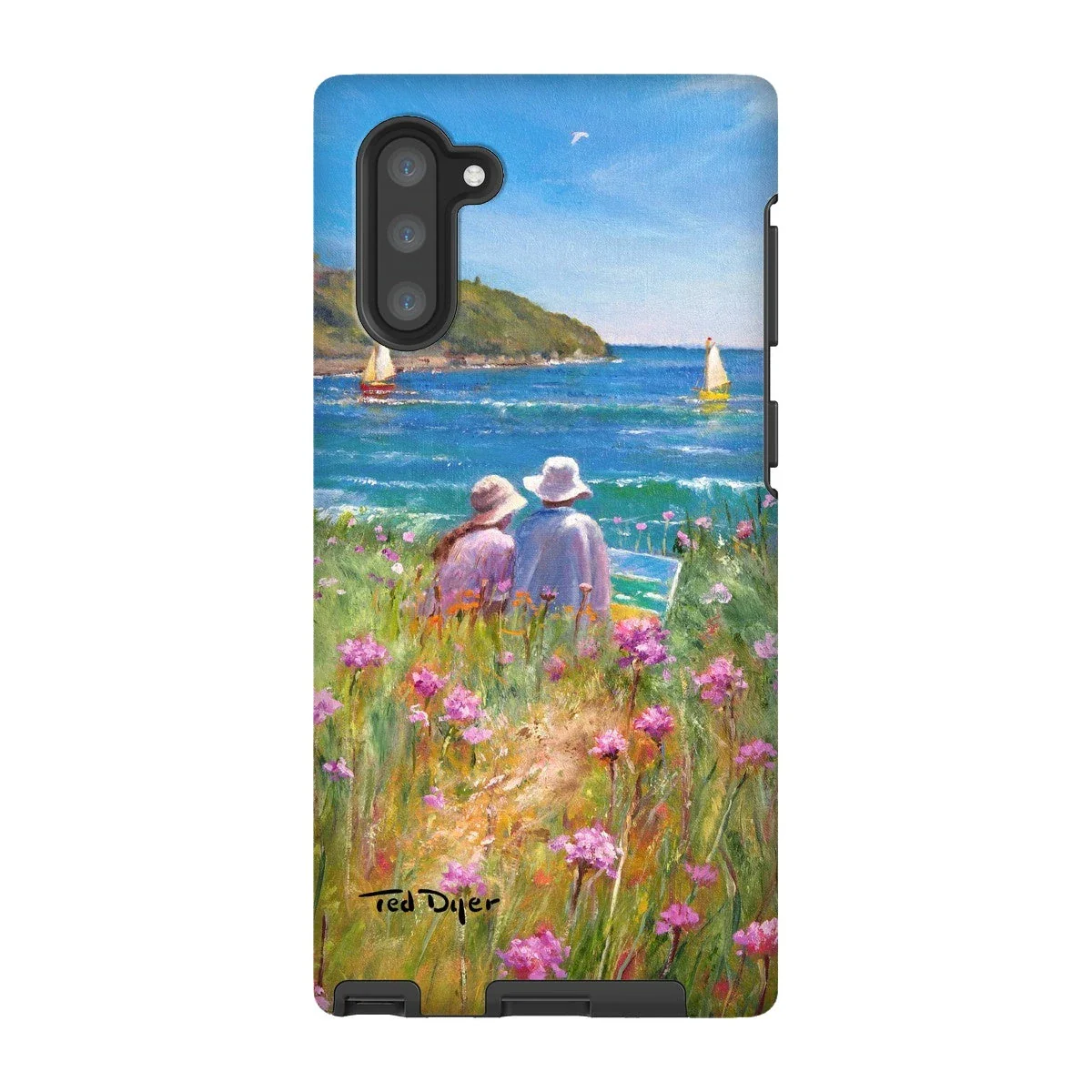 Tough Art Phone Case. 'Sea Pinks and Painters'. Artist Ted Dyer. Cornwall Art Gallery - Image 5