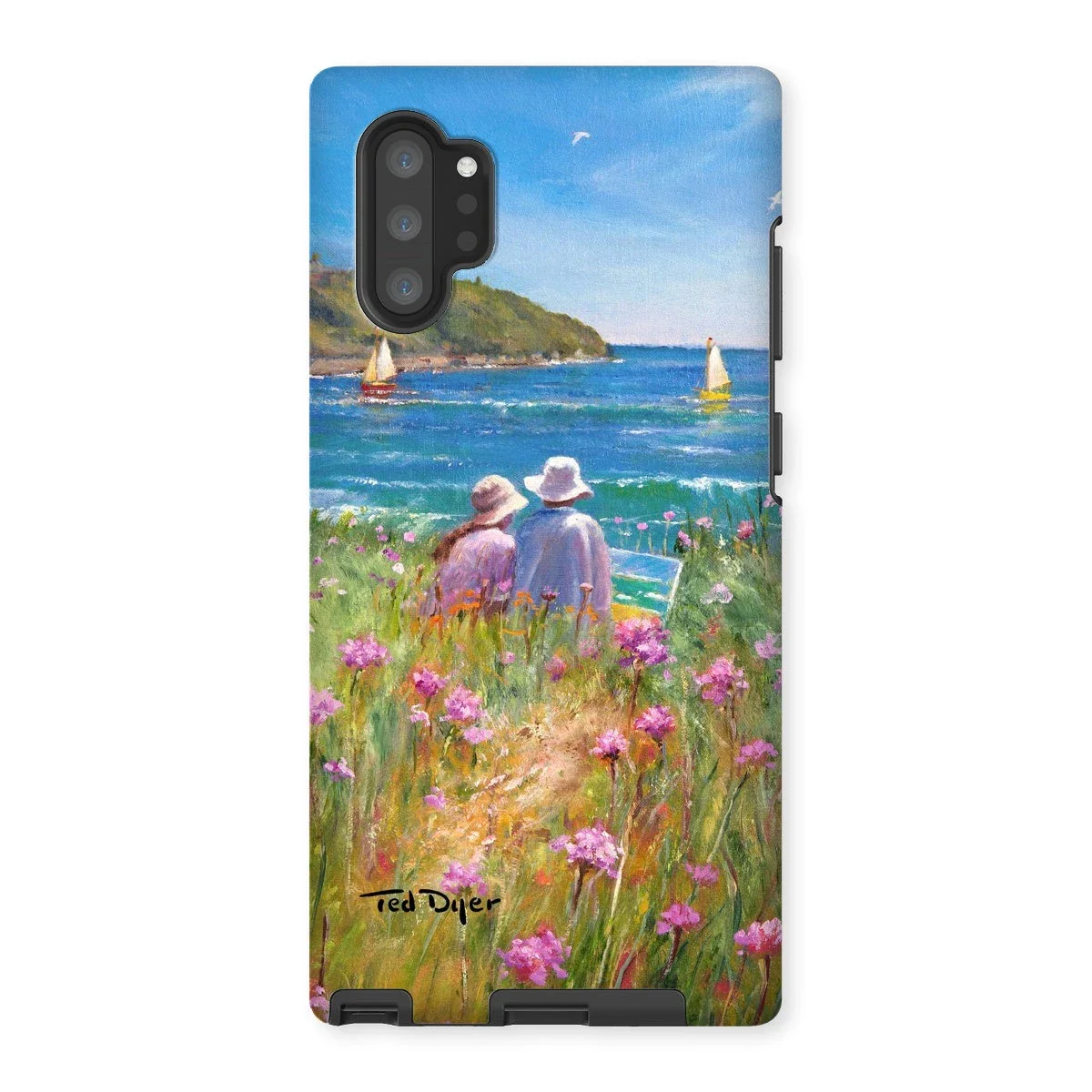 Tough Art Phone Case. 'Sea Pinks and Painters'. Artist Ted Dyer. Cornwall Art Gallery - Image 6