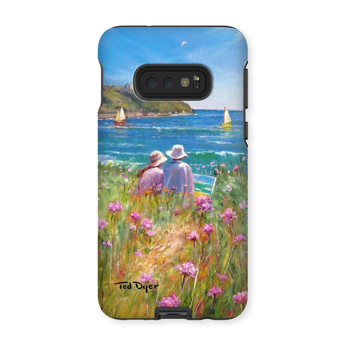 Tough Art Phone Case. 'Sea Pinks and Painters'. Artist Ted Dyer. Cornwall Art Gallery - Image 8