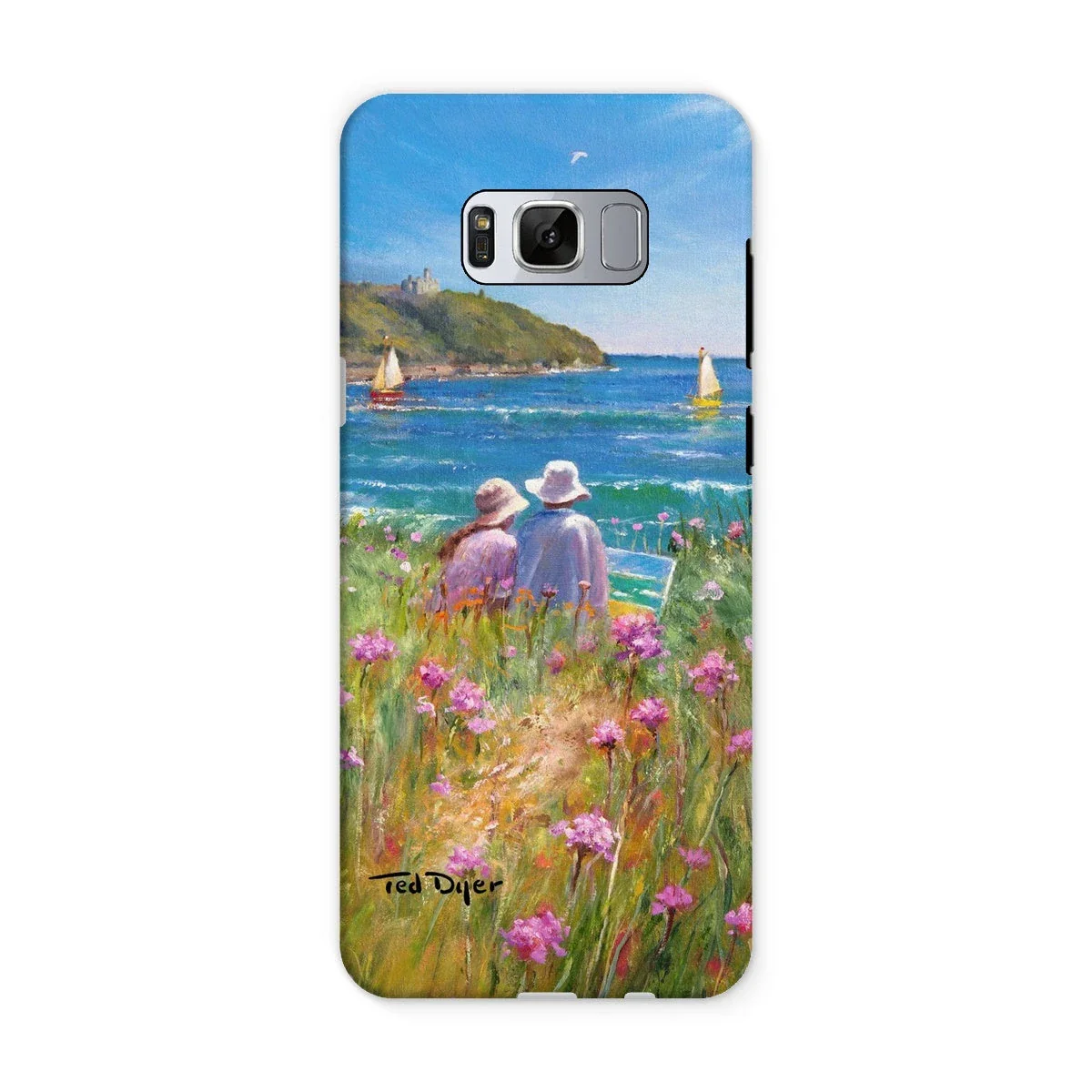 Tough Art Phone Case. 'Sea Pinks and Painters'. Artist Ted Dyer. Cornwall Art Gallery - Image 9