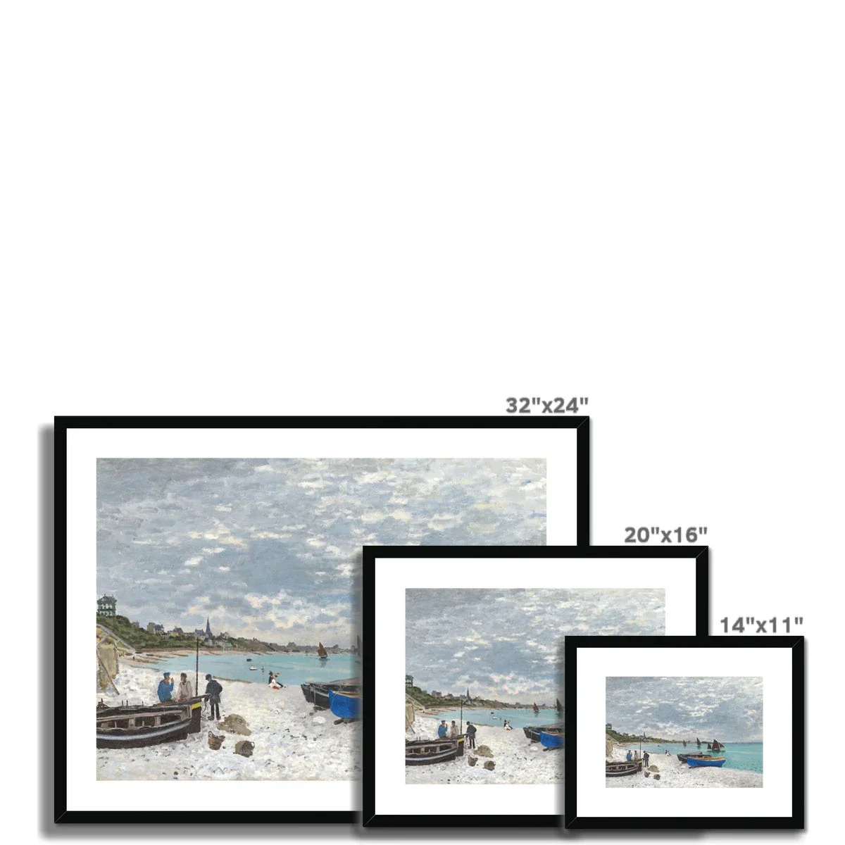 Claude Monet Framed Open Edition Art Print. 'The Beach at Sainte-Adresse'. Art Gallery Historic Art - Image 6