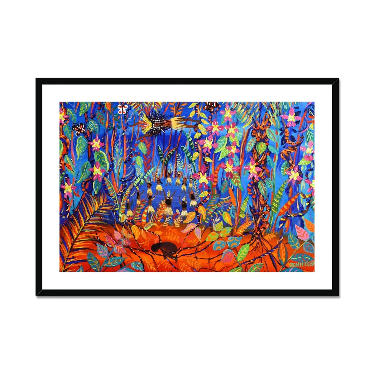 John Dyer Framed Open Edition Rainforest Art Print. 'The Creation of Ayahuasca in the Amazon Rainforest' - Image 2