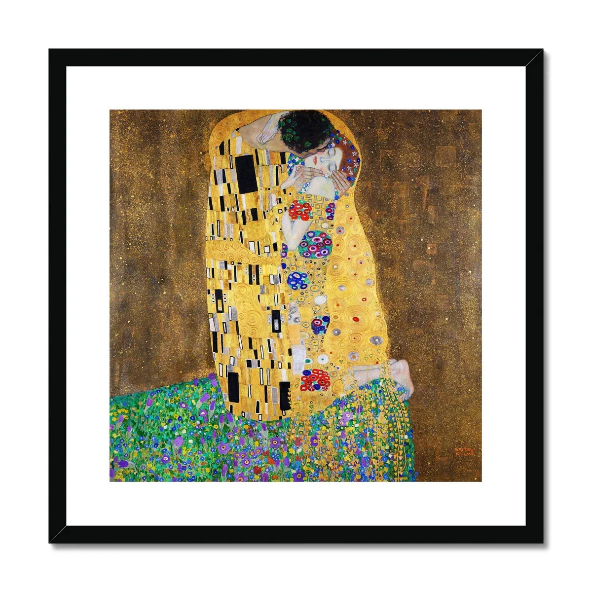 Gustav Klimt Framed Open Edition Art Print. 'The Kiss'. Art Gallery Historic Art - Image 2