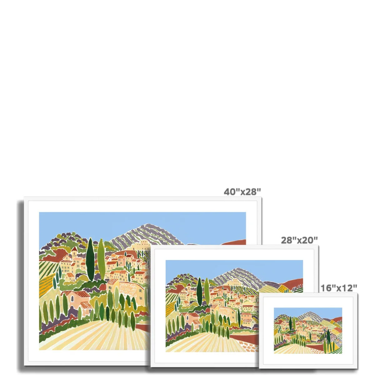 Joanne Short Framed Open Edition French Art Print. 'The Old Town, Vaison La Romaine, Provence'. French Art Gallery - Image 4