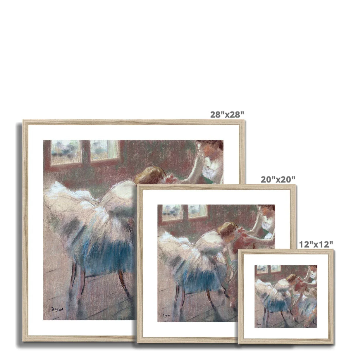 Three Dancers Preparing for Class by Edgar Degas. Framed Open Edition Fine Art Print. Historic Art - Image 12