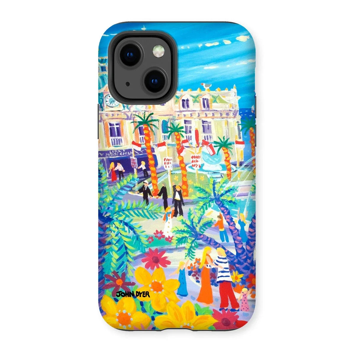 Tough Art Phone Case. Casino Square, Monaco. Artist John Dyer. Cornwall Art Gallery