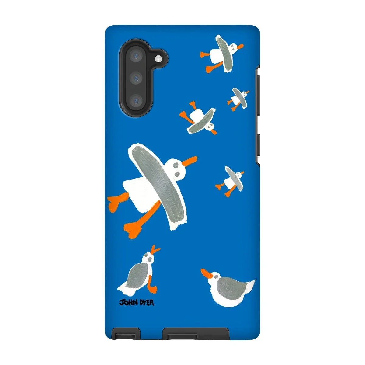 Tough Art Phone Case. Cornish Seagulls - Blue Colour. Artist John Dyer. Cornwall Art Gallery - Image 5