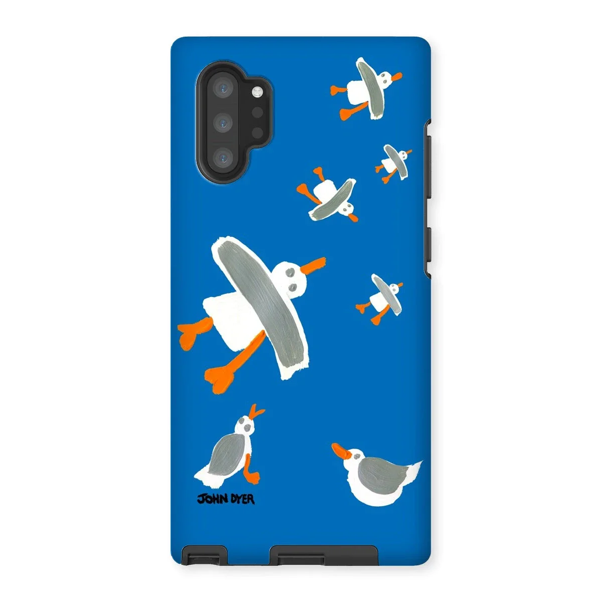 Tough Art Phone Case. Cornish Seagulls - Blue Colour. Artist John Dyer. Cornwall Art Gallery - Image 6