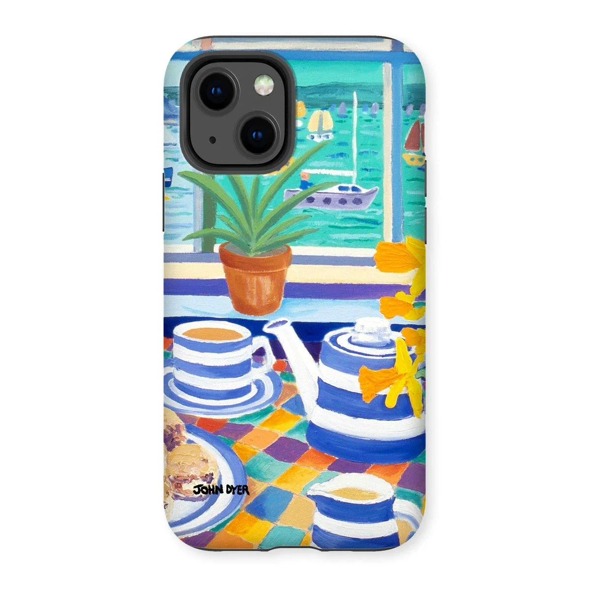 Tough Art Phone Case. Cornishware. Artist John Dyer. Cornwall Art Gallery