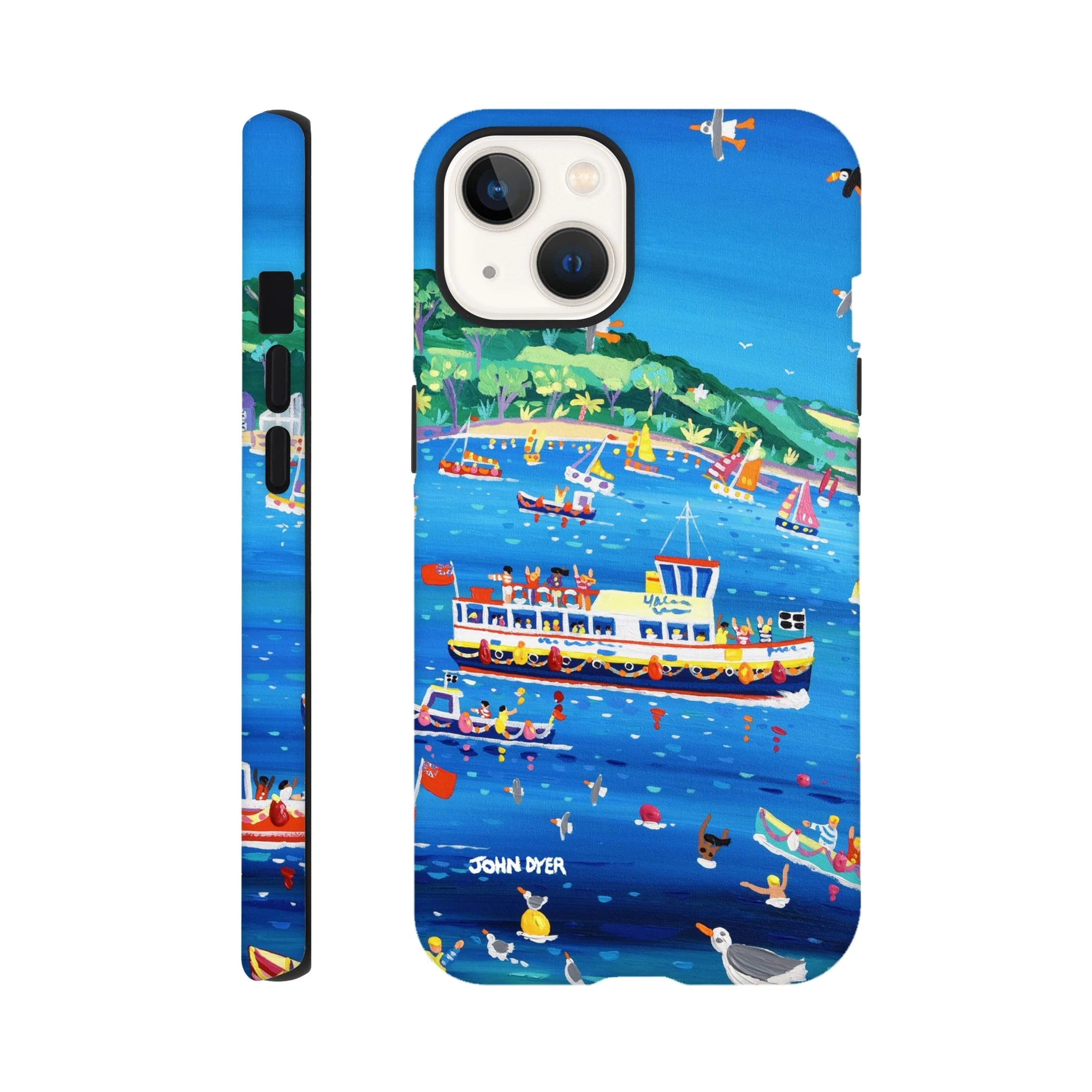 Tough Art Phone Case. Falmouth ferry. Artist John Dyer. Cornwall Art Gallery - Image 3