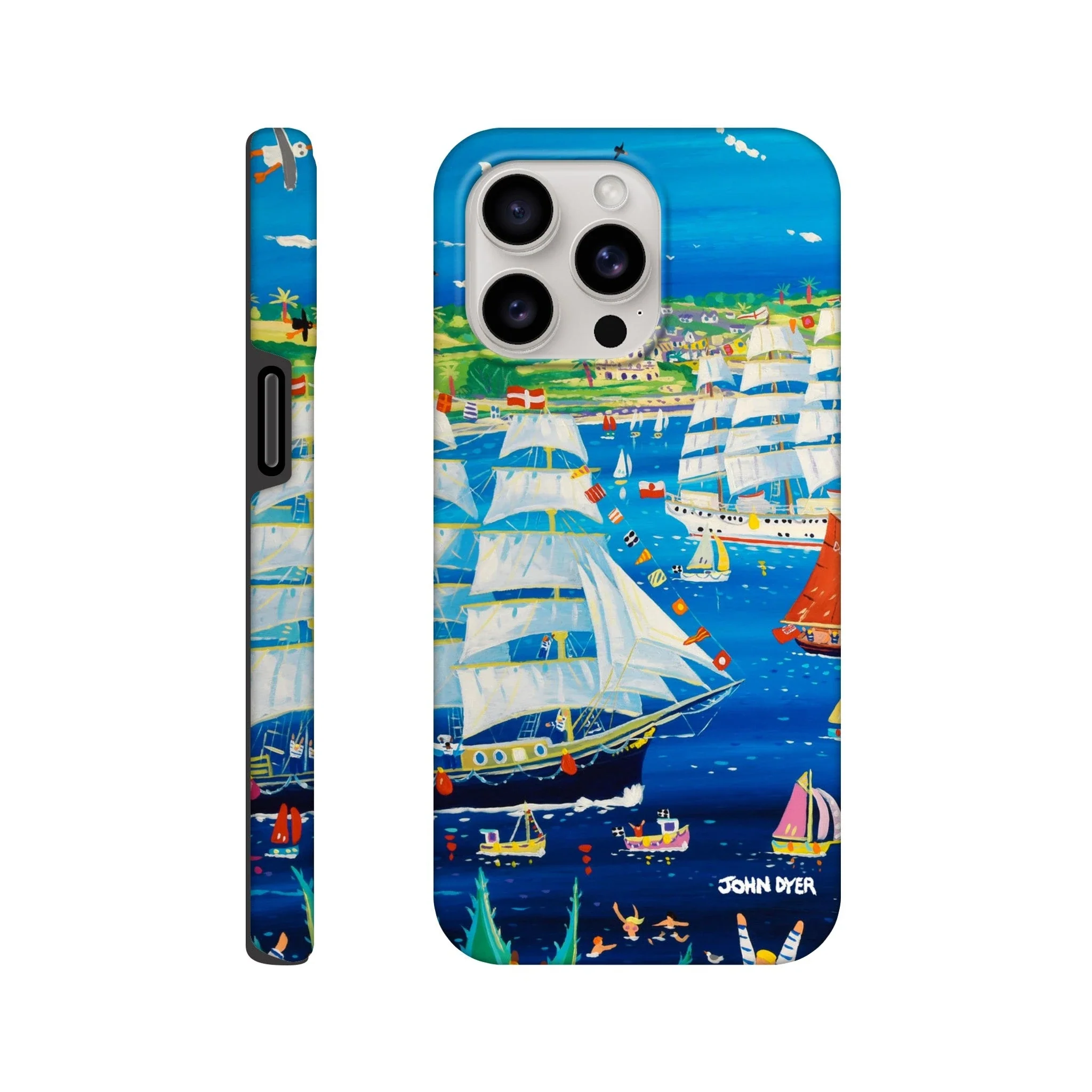 Tough Art Phone Case. Falmouth Tall Ships Regatta & Races. Artist John Dyer. Cornwall Art Gallery. - Image 21