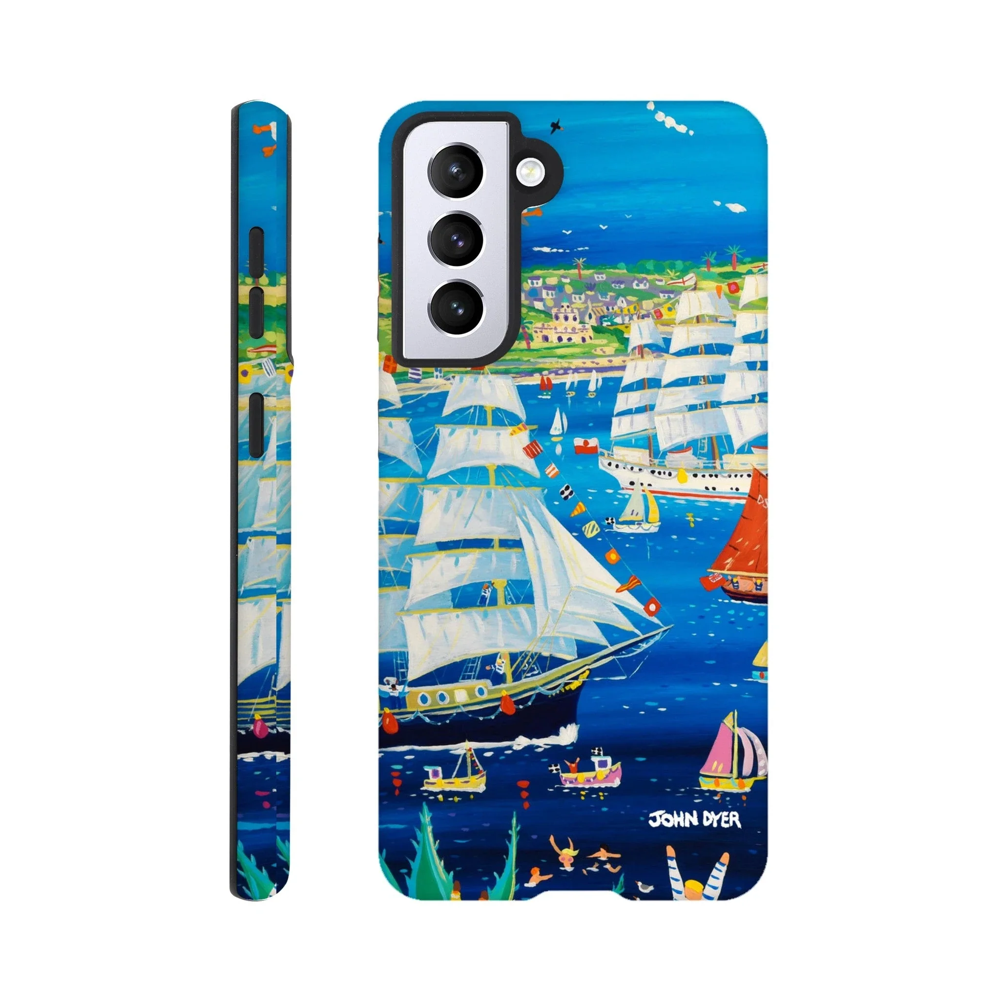 Tough Art Phone Case. Falmouth Tall Ships Regatta & Races. Artist John Dyer. Cornwall Art Gallery. - Image 34