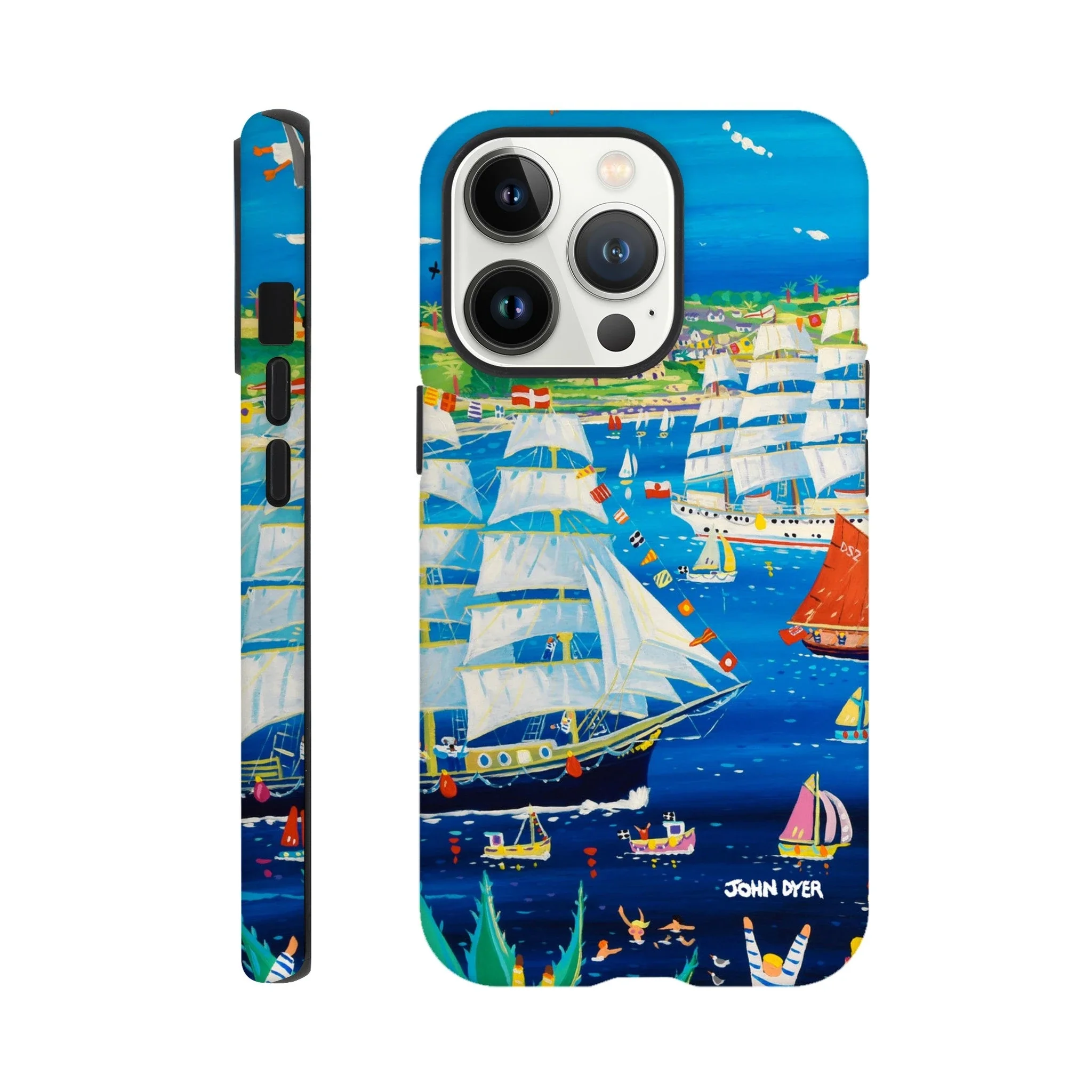 Tough Art Phone Case. Falmouth Tall Ships Regatta & Races. Artist John Dyer. Cornwall Art Gallery. - Image 8