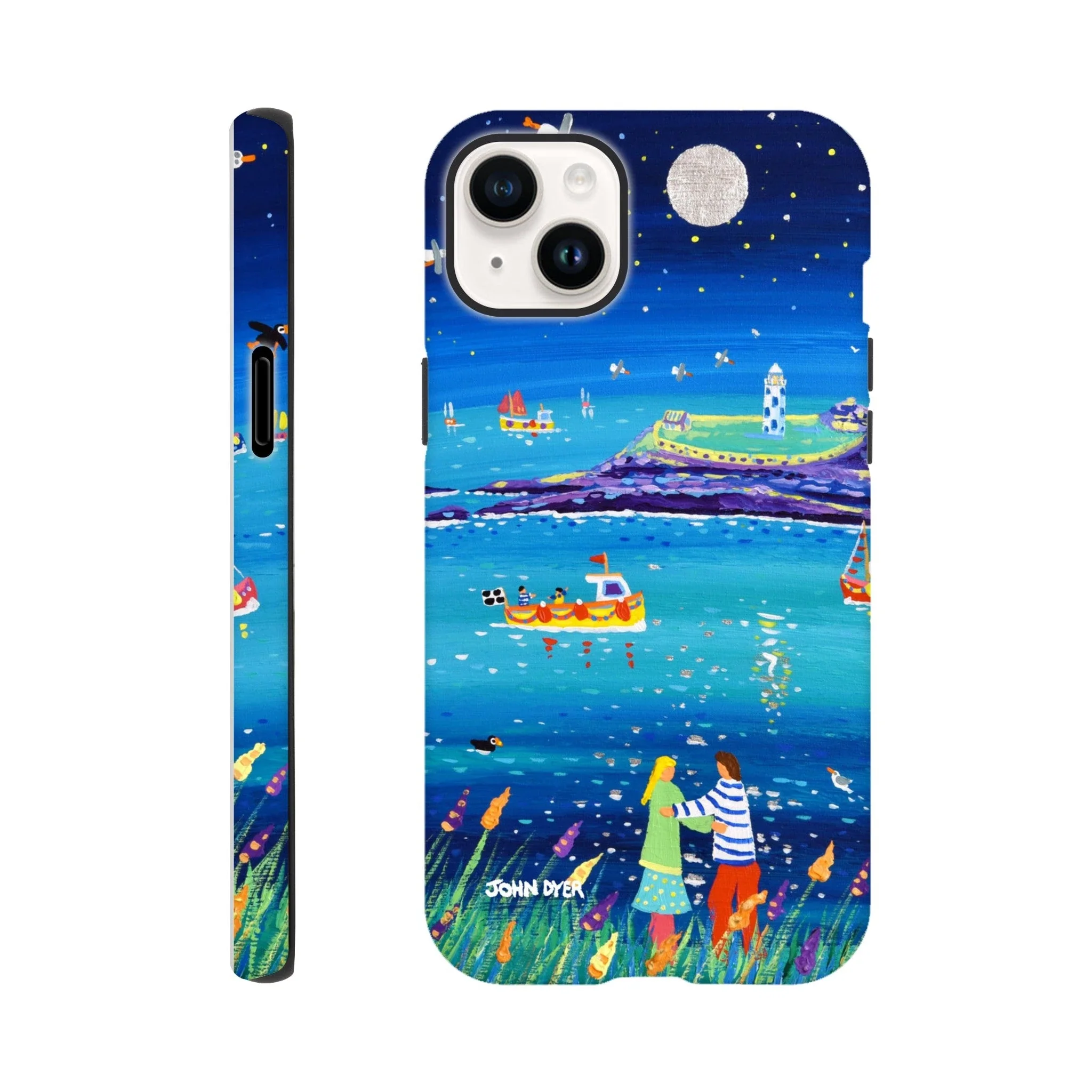 Tough Art Phone Case. Godrevy Lighthouse. Artist John Dyer. Cornwall Art Gallery - Image 2