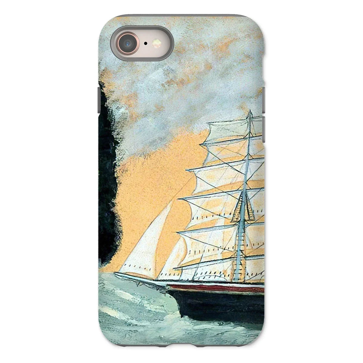 Tough Art Phone Case. 'Headland with Two Three-Masters'. Artist Alfred Wallis. Cornish Art Gallery - Image 18