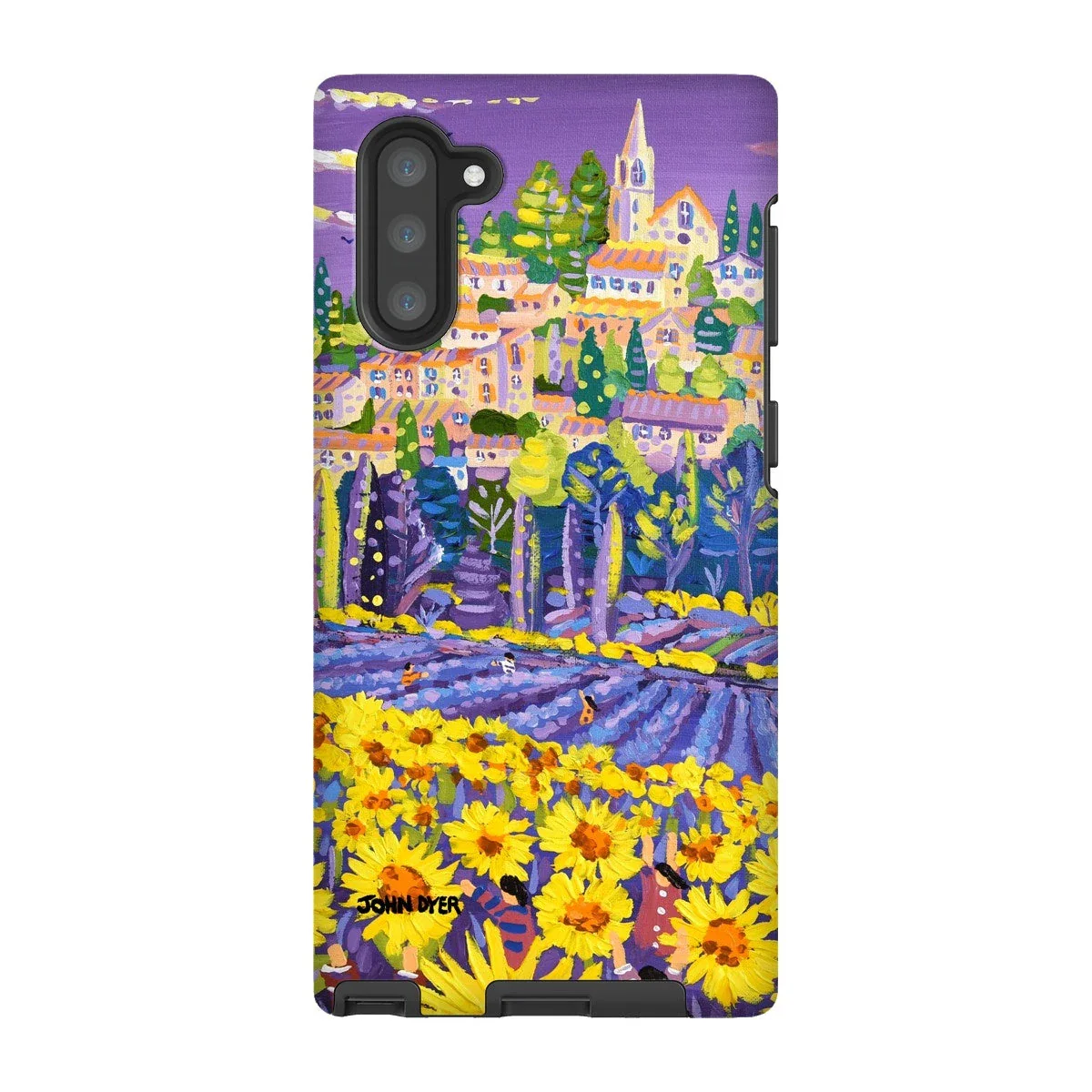 Tough Art Phone Case. Lavender & Sunflower Pickers, Provence, France. Artist John Dyer. Cornwall Art Gallery. - Image 5