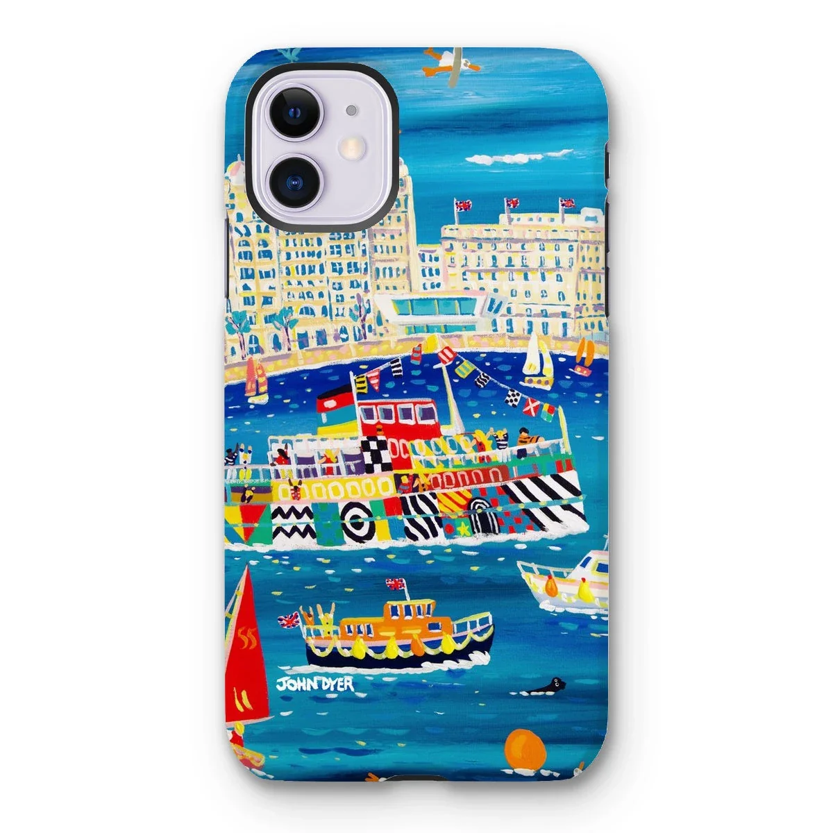 Tough Art Phone Case. Liverpool Mersey River Dazzle Ferry. Artist John Dyer. Cornwall Art Gallery - Image 11