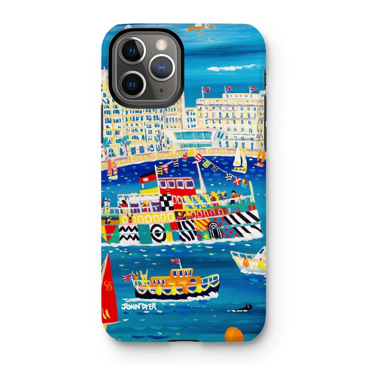 Tough Art Phone Case. Liverpool Mersey River Dazzle Ferry. Artist John Dyer. Cornwall Art Gallery - Image 12