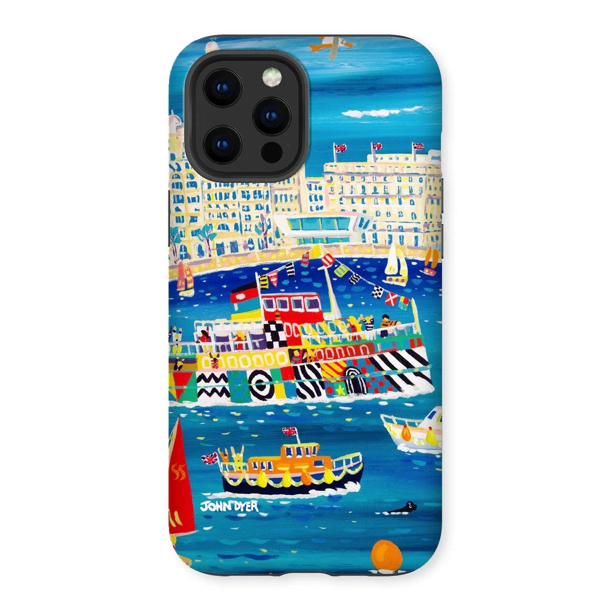 Tough Art Phone Case. Liverpool Mersey River Dazzle Ferry. Artist John Dyer. Cornwall Art Gallery - Image 17