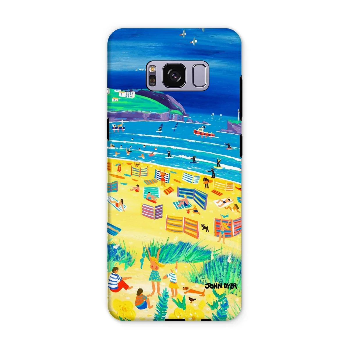 Tough Art Phone Case. Perranporth Beach. Artist John Dyer. Cornwall Art Gallery - Image 10