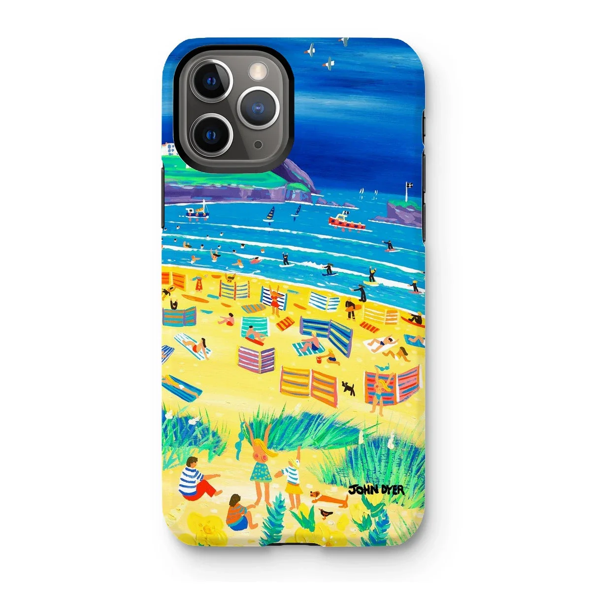Tough Art Phone Case. Perranporth Beach. Artist John Dyer. Cornwall Art Gallery - Image 12