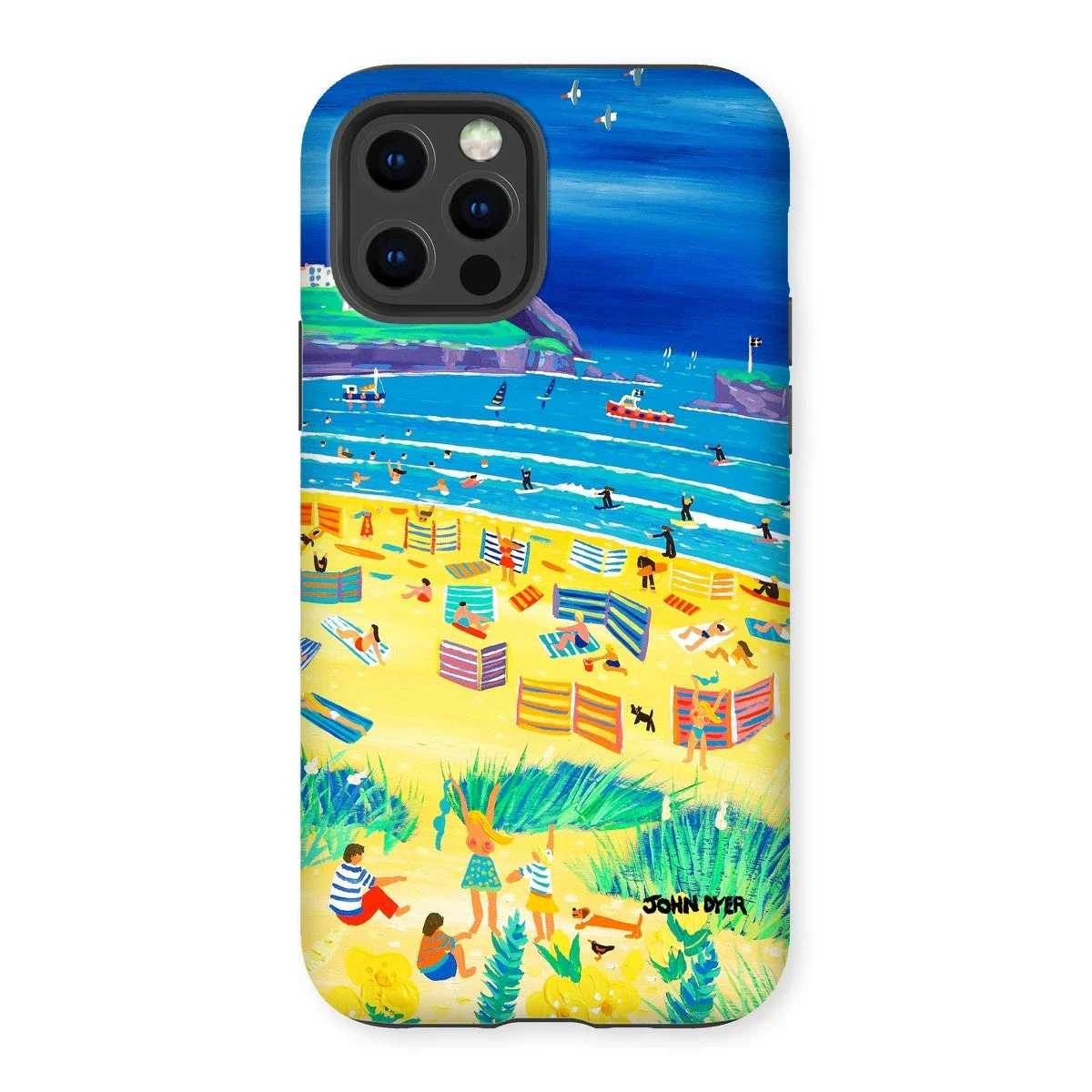 Tough Art Phone Case. Perranporth Beach. Artist John Dyer. Cornwall Art Gallery - Image 16