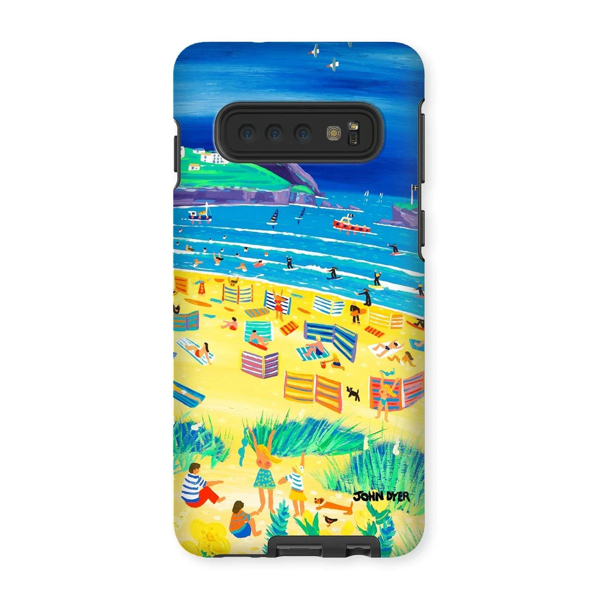 Tough Art Phone Case. Perranporth Beach. Artist John Dyer. Cornwall Art Gallery - Image 7